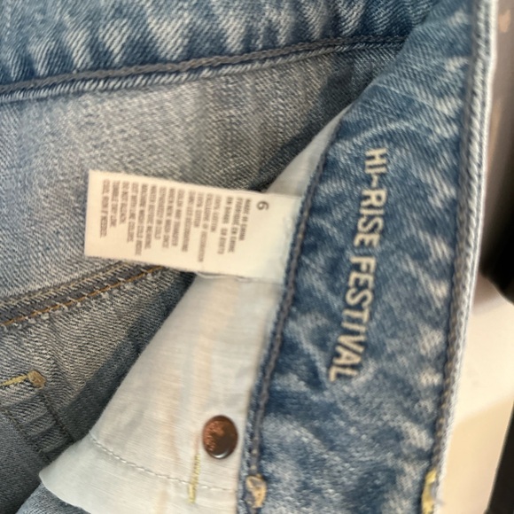 American Eagle Outfitters Distressed high rise festival Denim Shorts- 6 - Picture 5 of 6